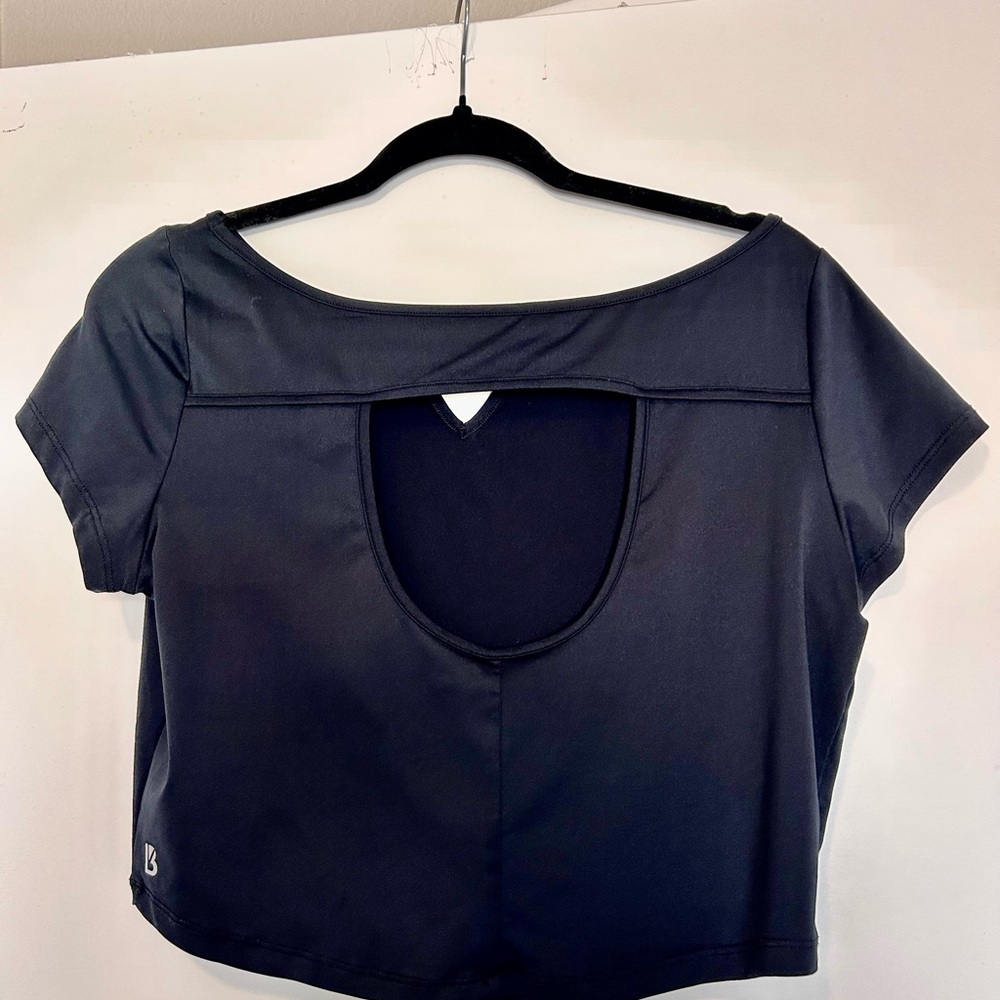 BuffBunny cute cropped tee, black, medium